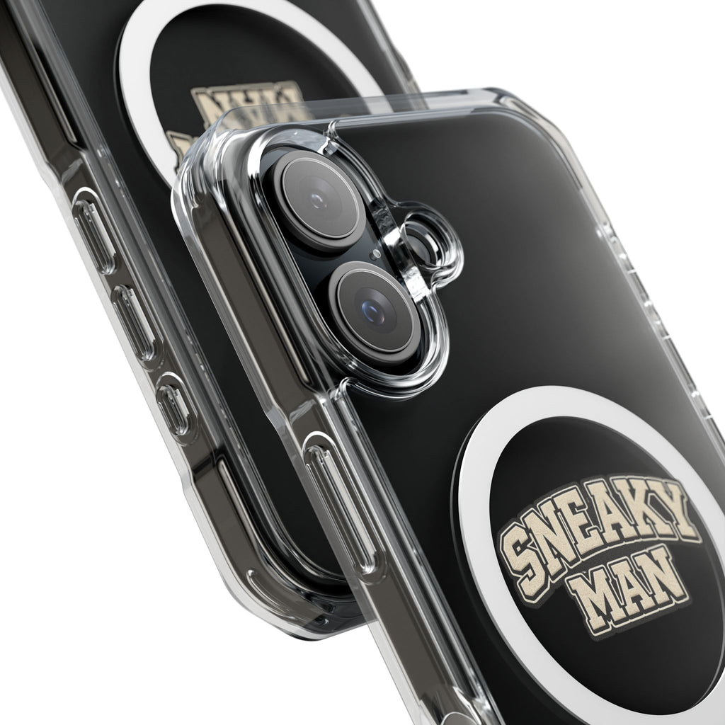 Sneaky Man Magnetic Clear iPhone Case — Clear MagSafe Compatible Protective Case