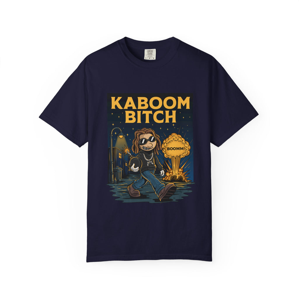 Kaboom Bitch T-Shirt — Vintage Cartoon Explosion Graphic Tee