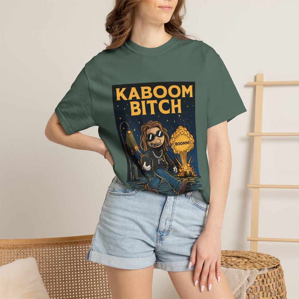 Kaboom Bitch T-Shirt — Vintage Cartoon Explosion Graphic Tee