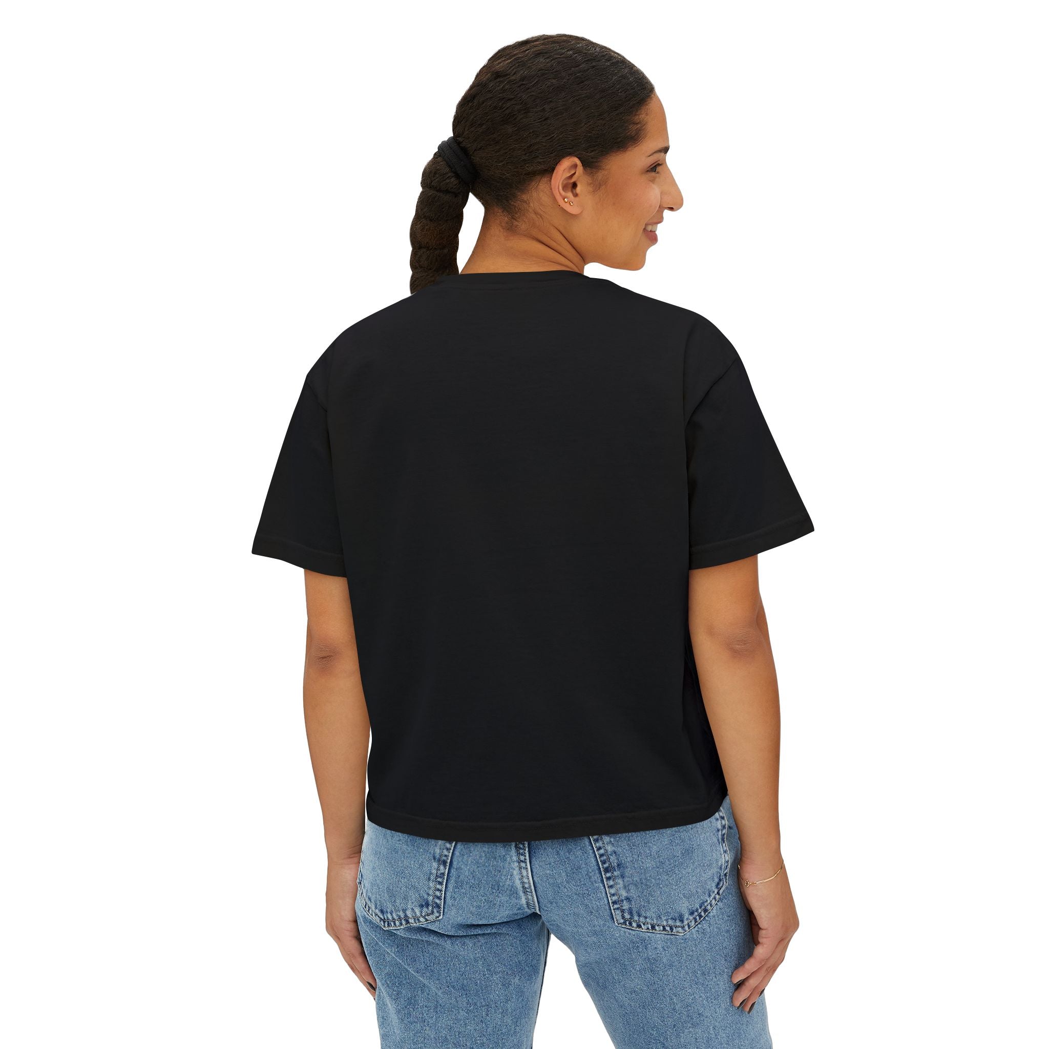 WesaLady Kaboom Bitch Graphic Tee — Women's Boxy Crop Top