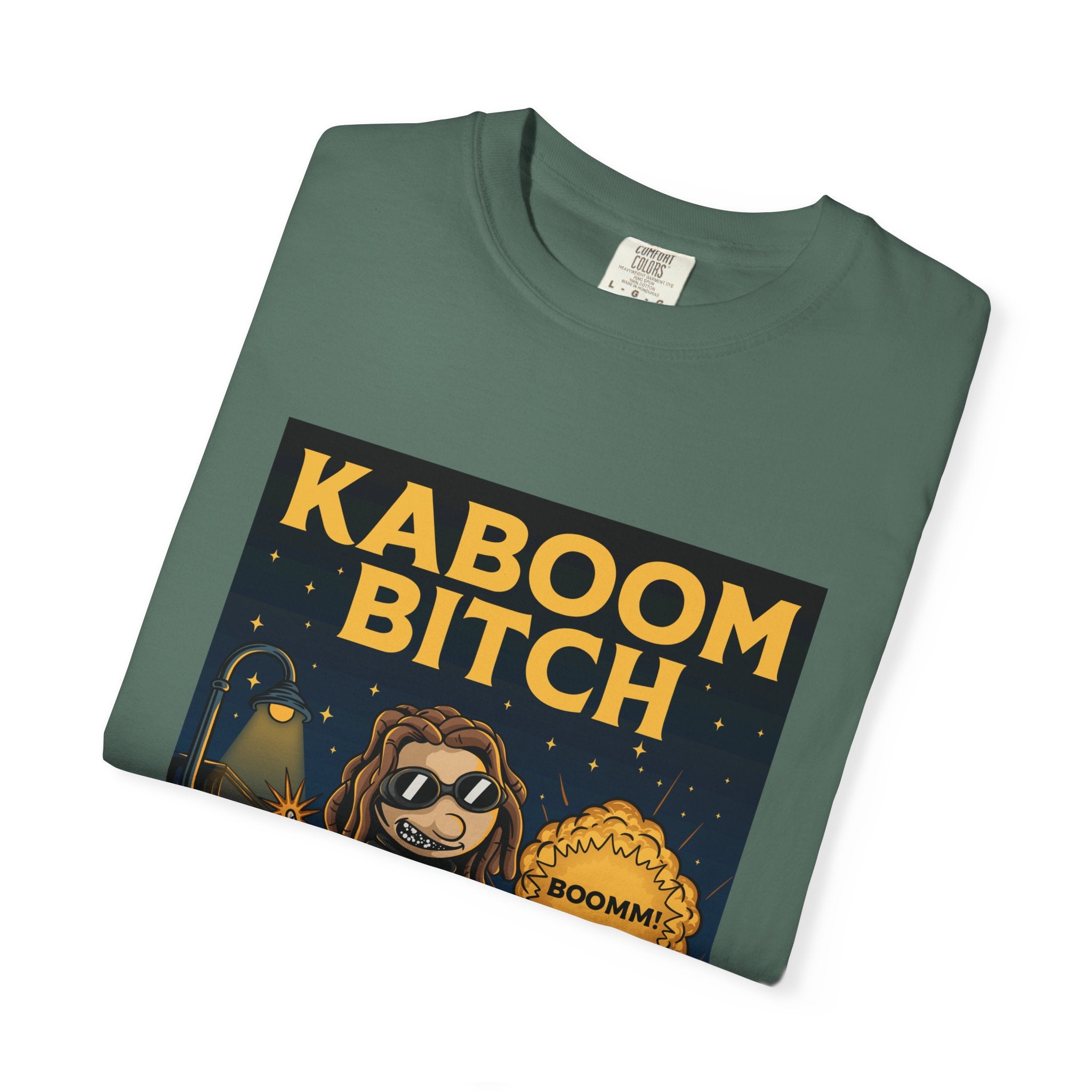 Kaboom Bitch T-Shirt — Vintage Cartoon Explosion Graphic Tee