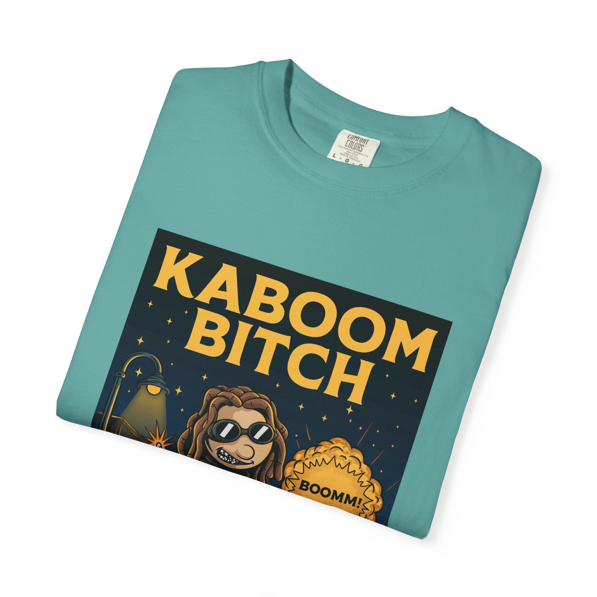 Kaboom Bitch T-Shirt — Vintage Cartoon Explosion Graphic Tee