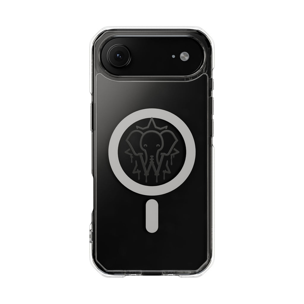 Clear Magnetic Phone Case — Black Elephant Wesalinki Ring Grip