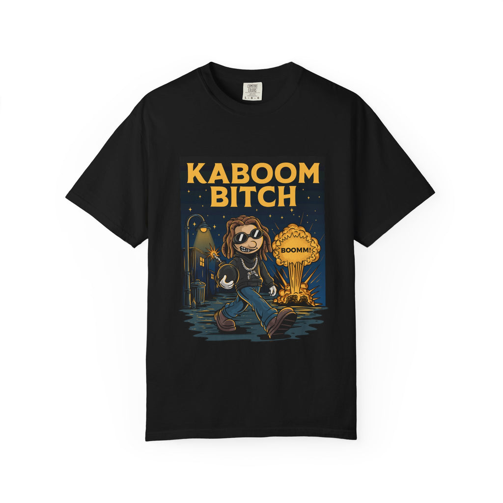 Kaboom Bitch T-Shirt — Vintage Cartoon Explosion Graphic Tee