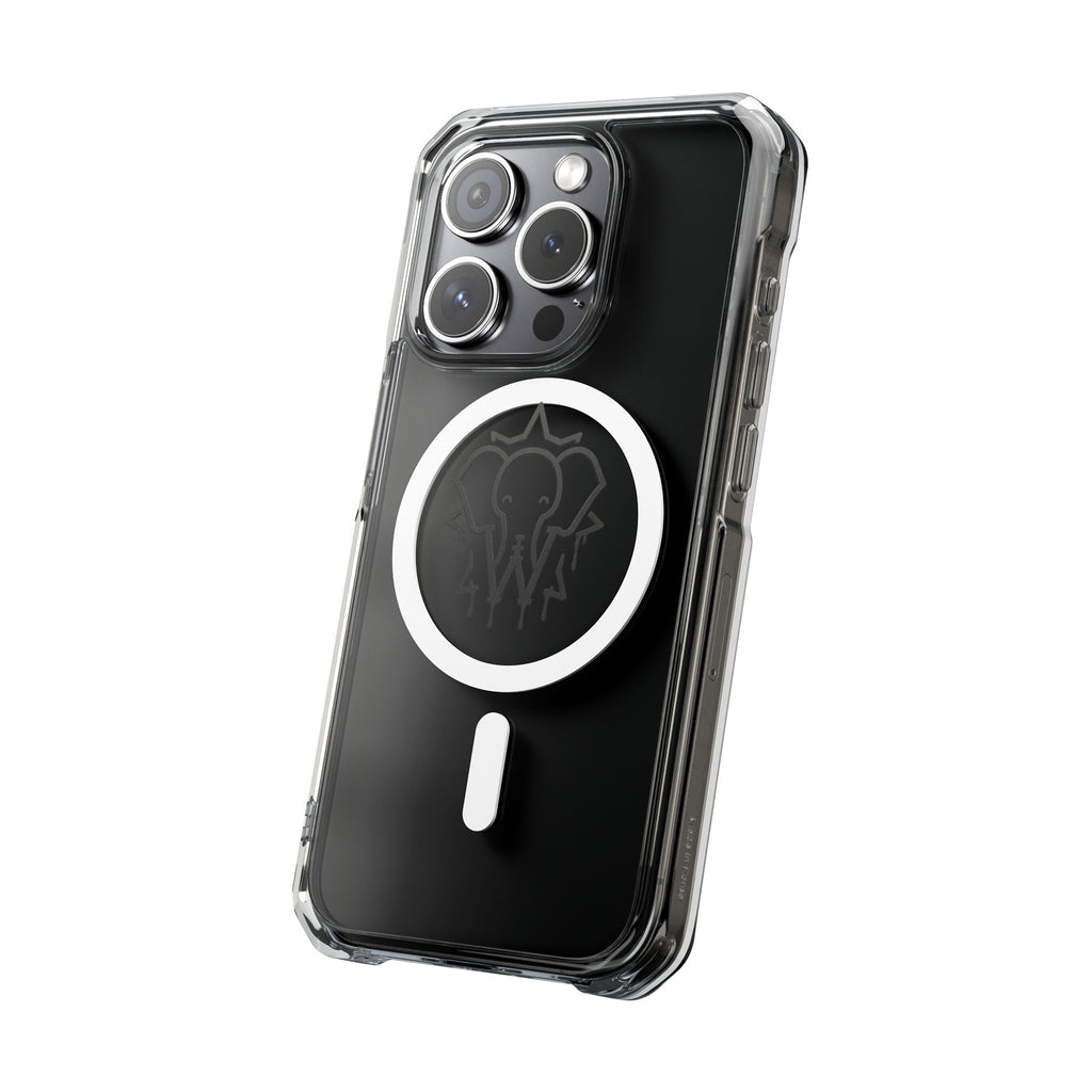 Clear Magnetic Phone Case — Black Elephant Wesalinki Ring Grip