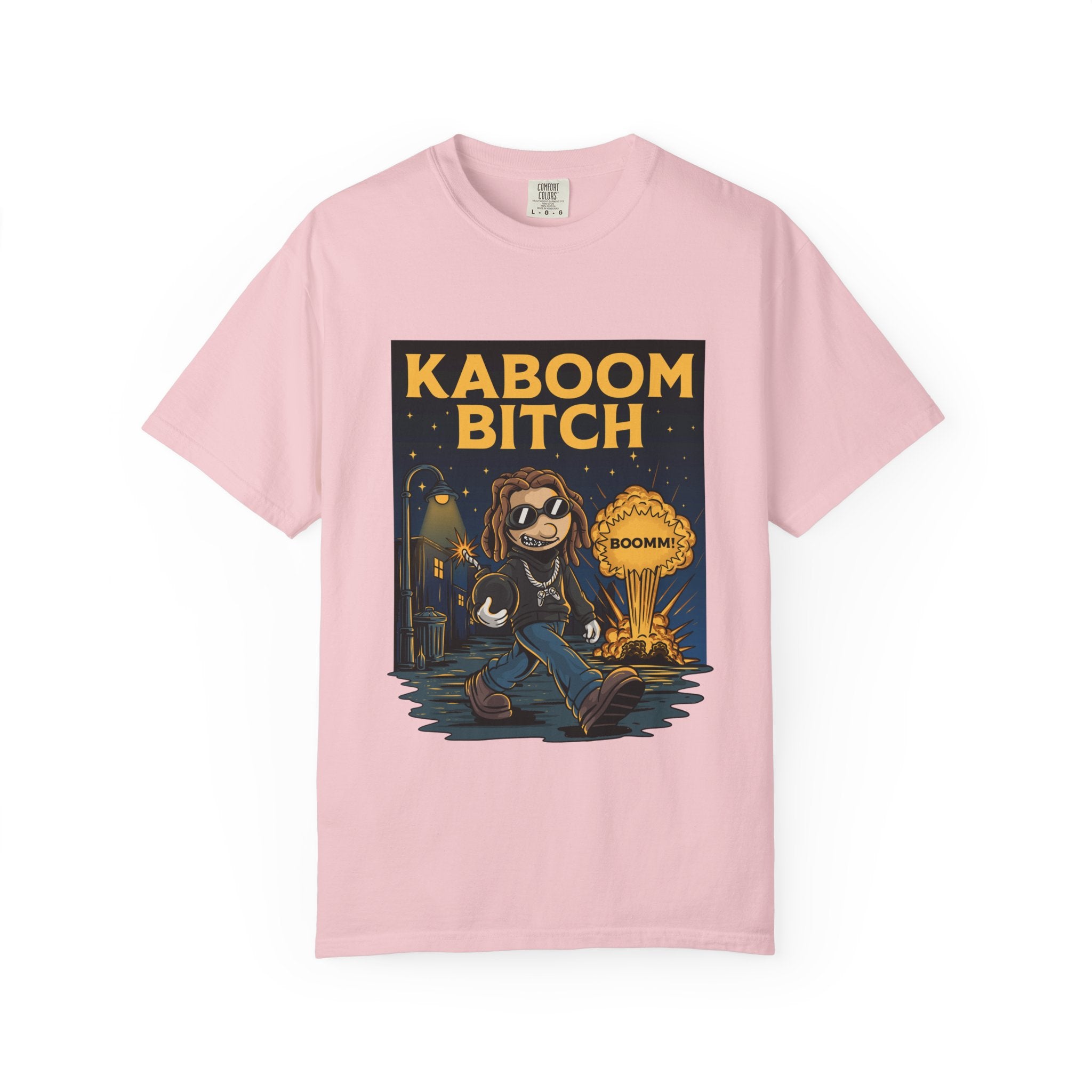 Kaboom Bitch T-Shirt — Vintage Cartoon Explosion Graphic Tee