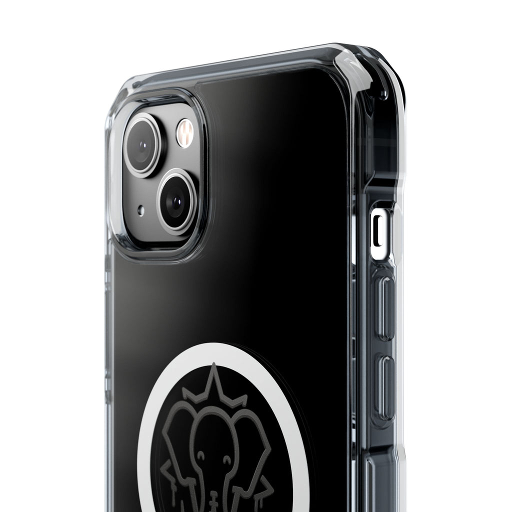 Clear Magnetic Phone Case — Black Elephant Wesalinki Ring Grip