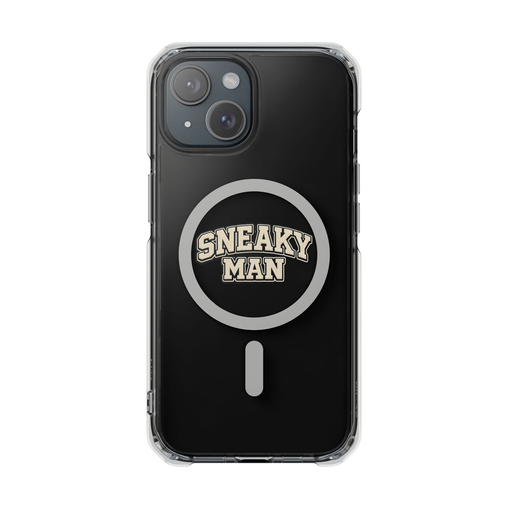 Sneaky Man Magnetic Clear iPhone Case — Clear MagSafe Compatible Protective Case