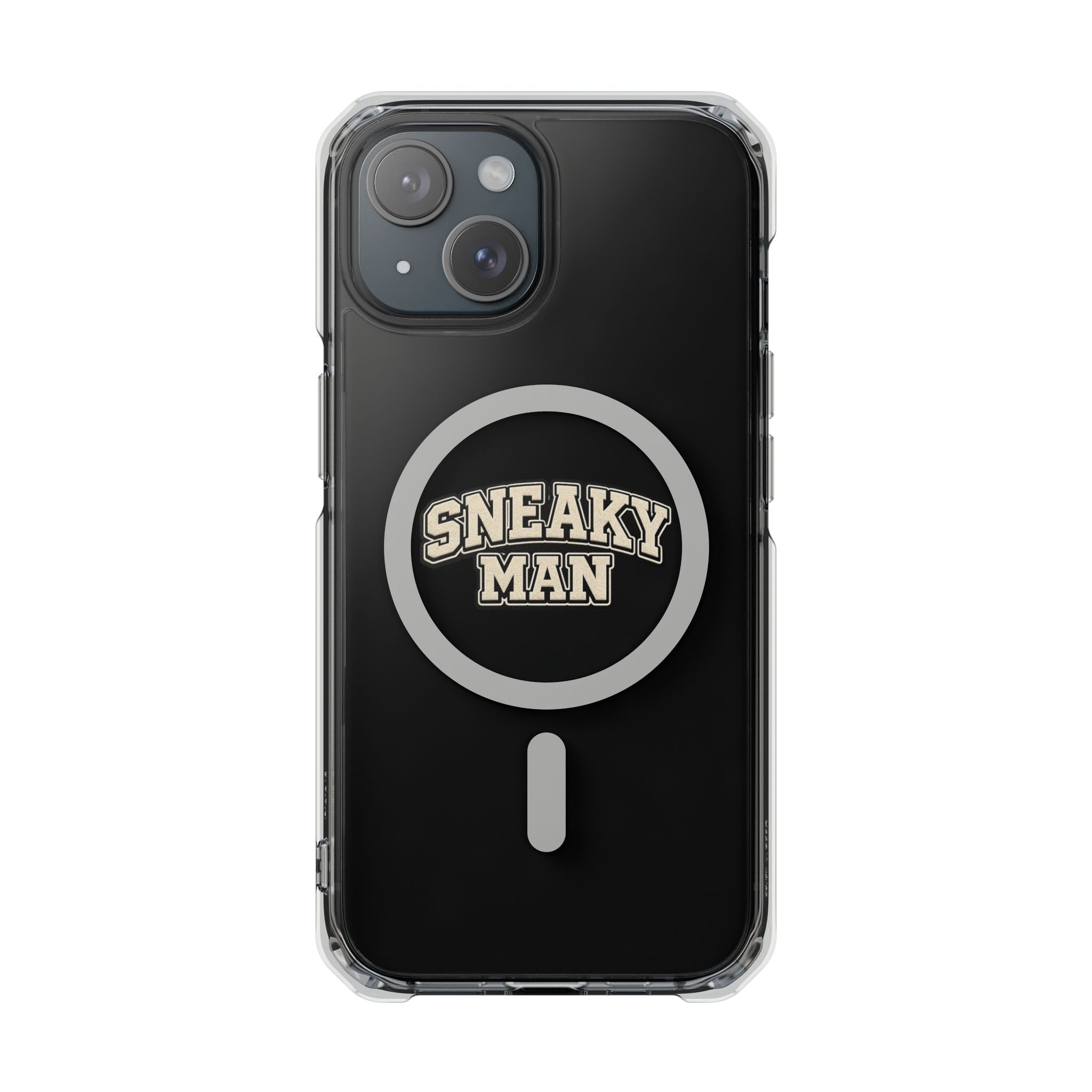 Sneaky Man Magnetic Clear iPhone Case — Clear MagSafe Compatible Protective Case