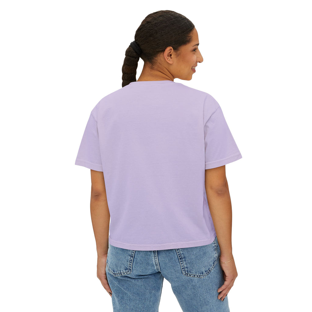 WesaLady Kaboom Bitch Graphic Tee — Women's Boxy Crop Top