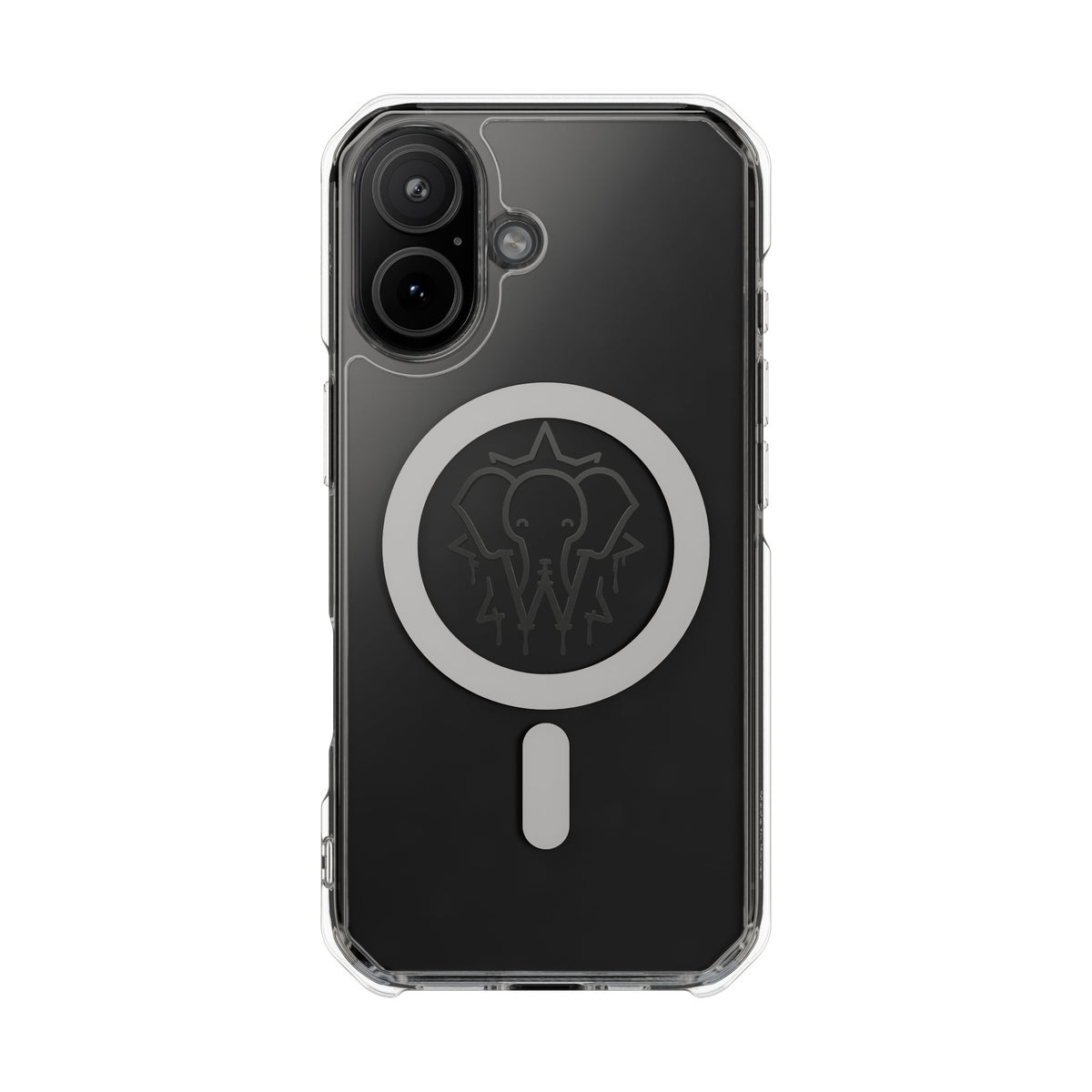 Clear Magnetic Phone Case — Black Elephant Wesalinki Ring Grip