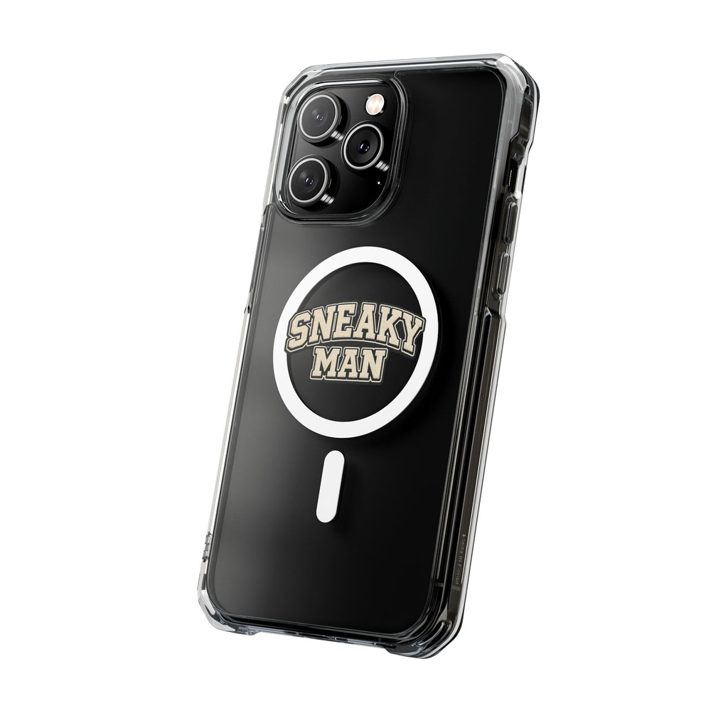Sneaky Man Magnetic Clear iPhone Case — Clear MagSafe Compatible Protective Case