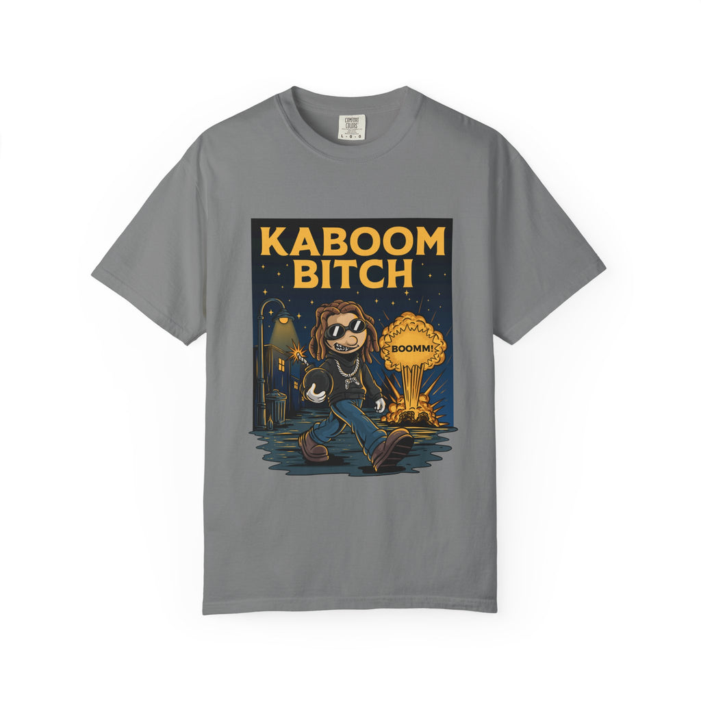 Kaboom Bitch T-Shirt — Vintage Cartoon Explosion Graphic Tee