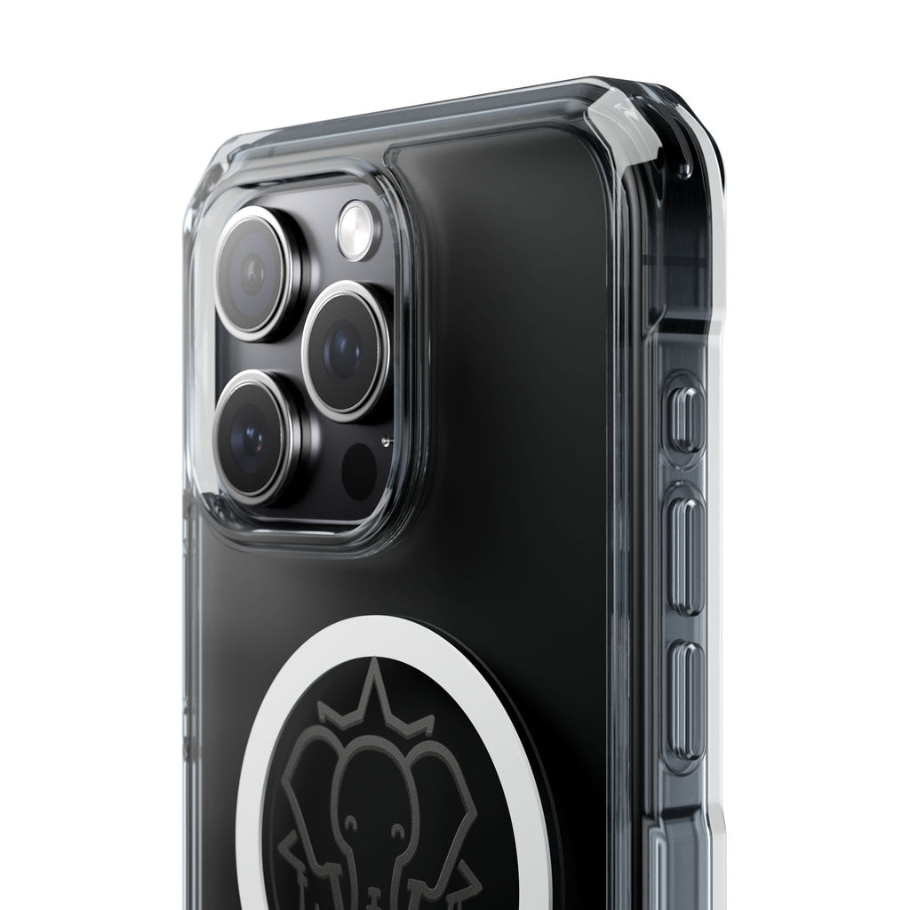 Clear Magnetic Phone Case — Black Elephant Wesalinki Ring Grip