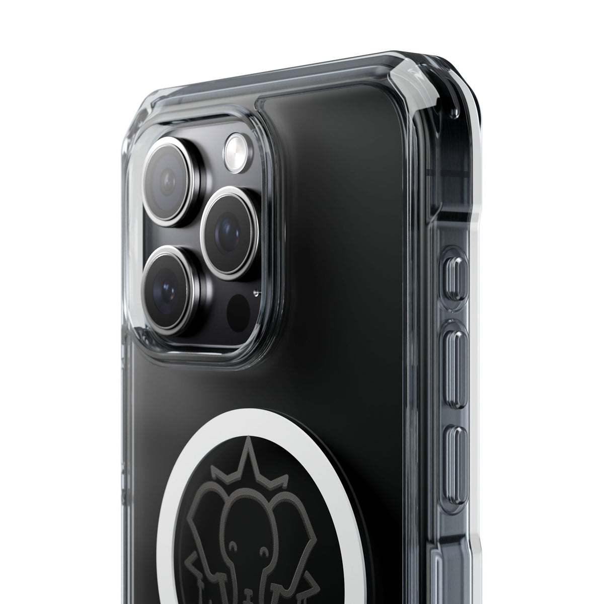 Clear Magnetic Phone Case — Black Elephant Wesalinki Ring Grip