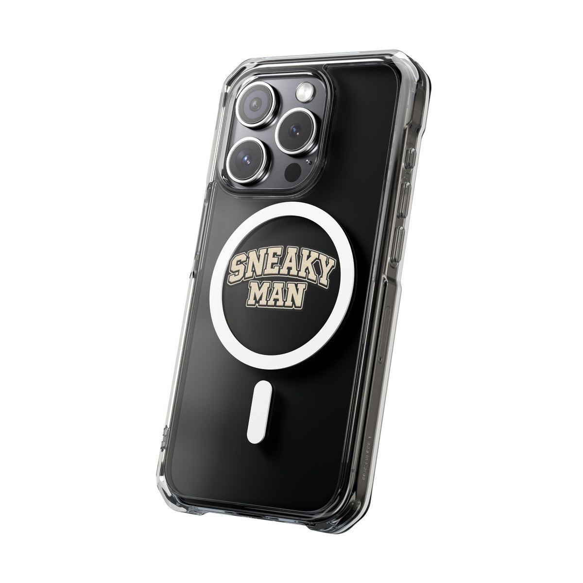 Sneaky Man Magnetic Clear iPhone Case — Clear MagSafe Compatible Protective Case