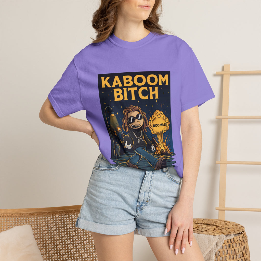 Kaboom Bitch T-Shirt — Vintage Cartoon Explosion Graphic Tee