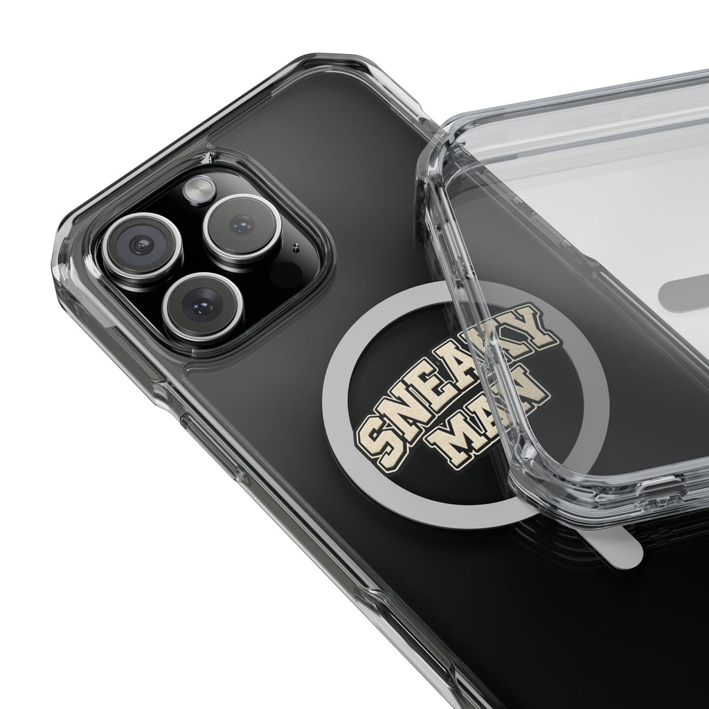 Sneaky Man Magnetic Clear iPhone Case — Clear MagSafe Compatible Protective Case