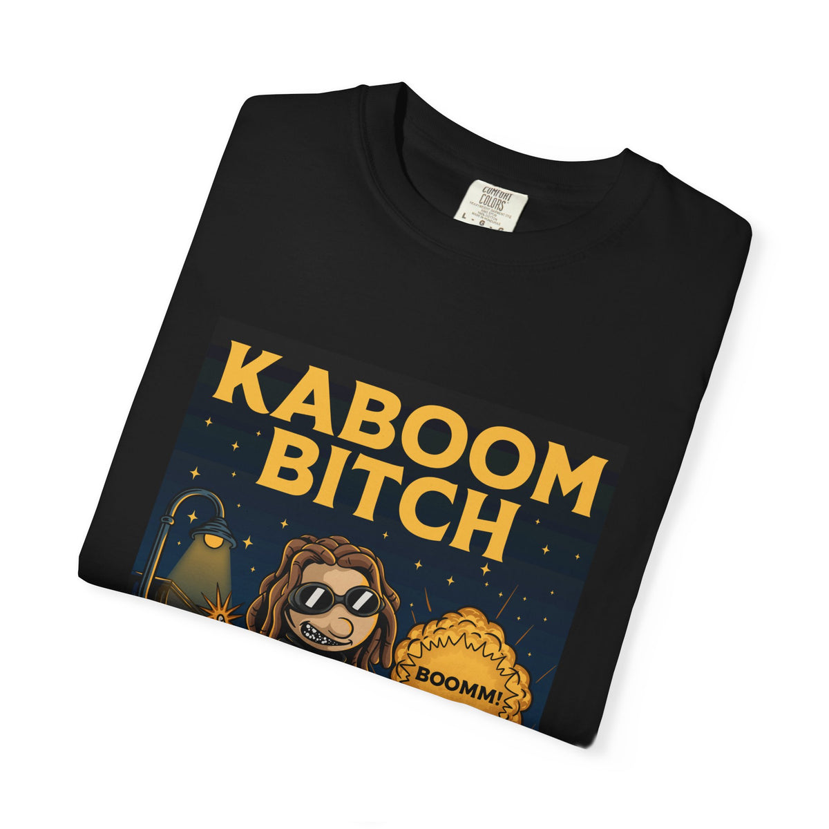 Kaboom Bitch T-Shirt — Vintage Cartoon Explosion Graphic Tee
