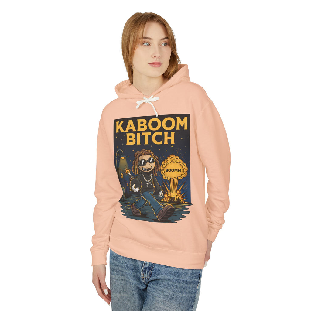 Unisex Kaboom Bitch Hoodie — Retro Cartoon Explosion Graphic Hoodie