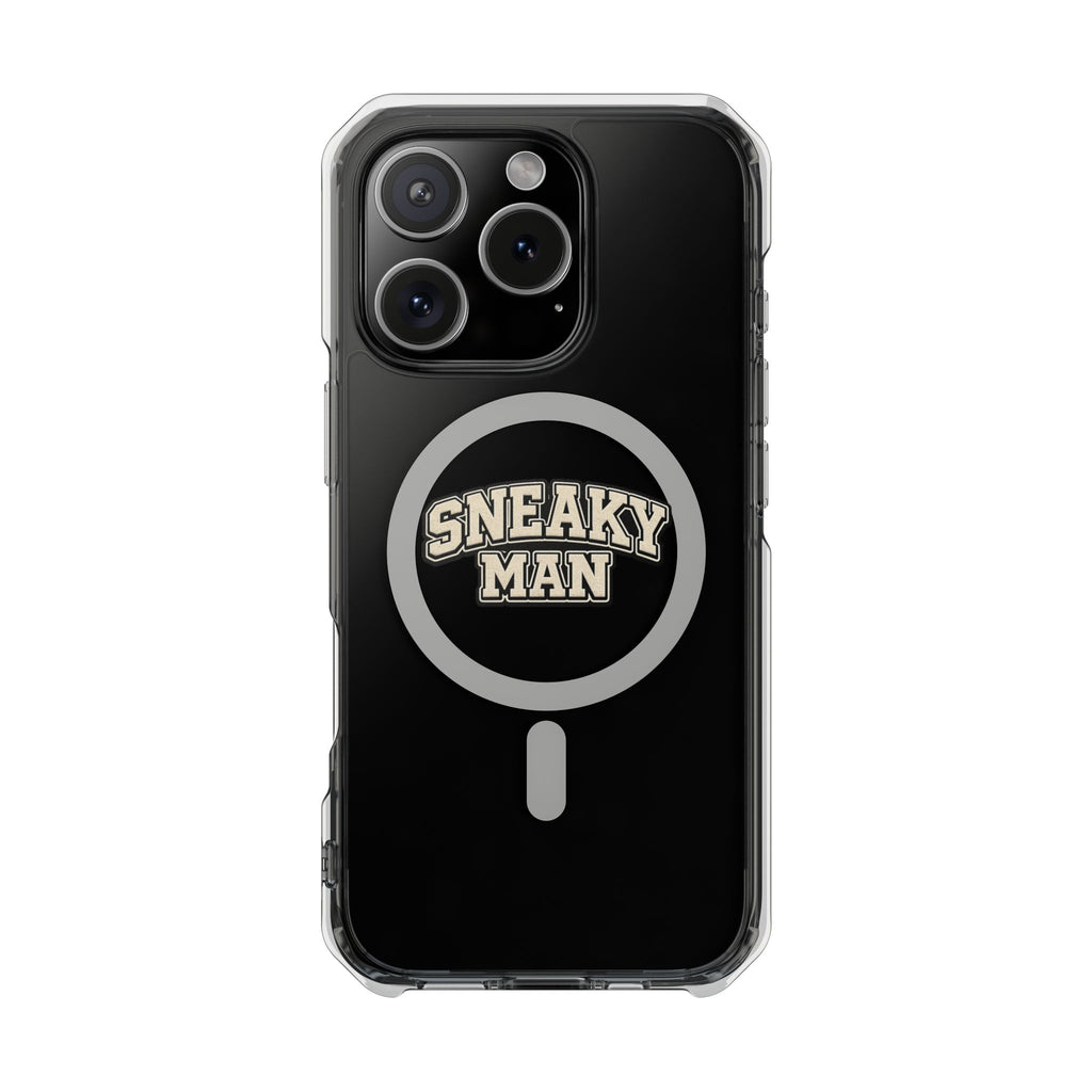 Sneaky Man Magnetic Clear iPhone Case — Clear MagSafe Compatible Protective Case