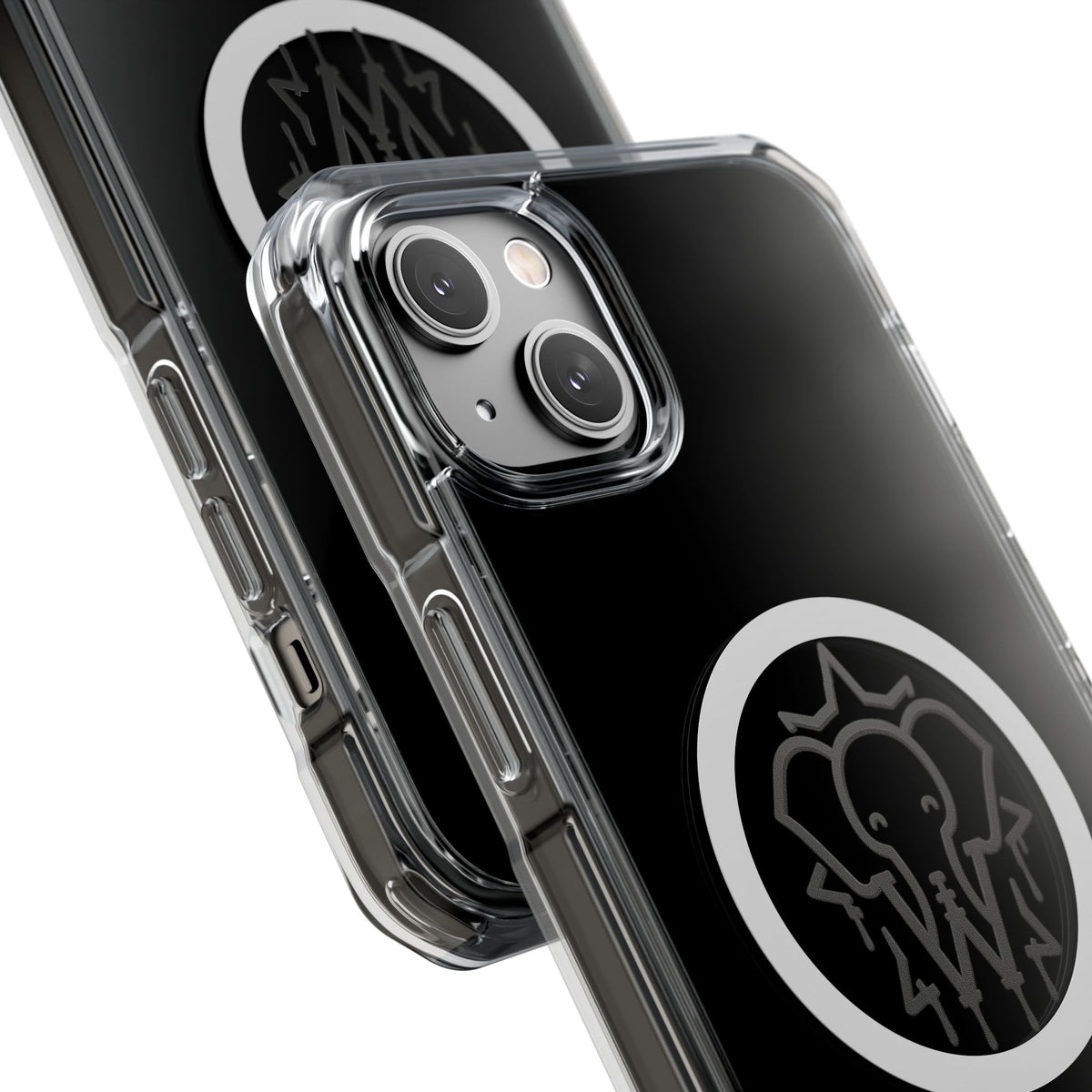 Clear Magnetic Phone Case — Black Elephant Wesalinki Ring Grip