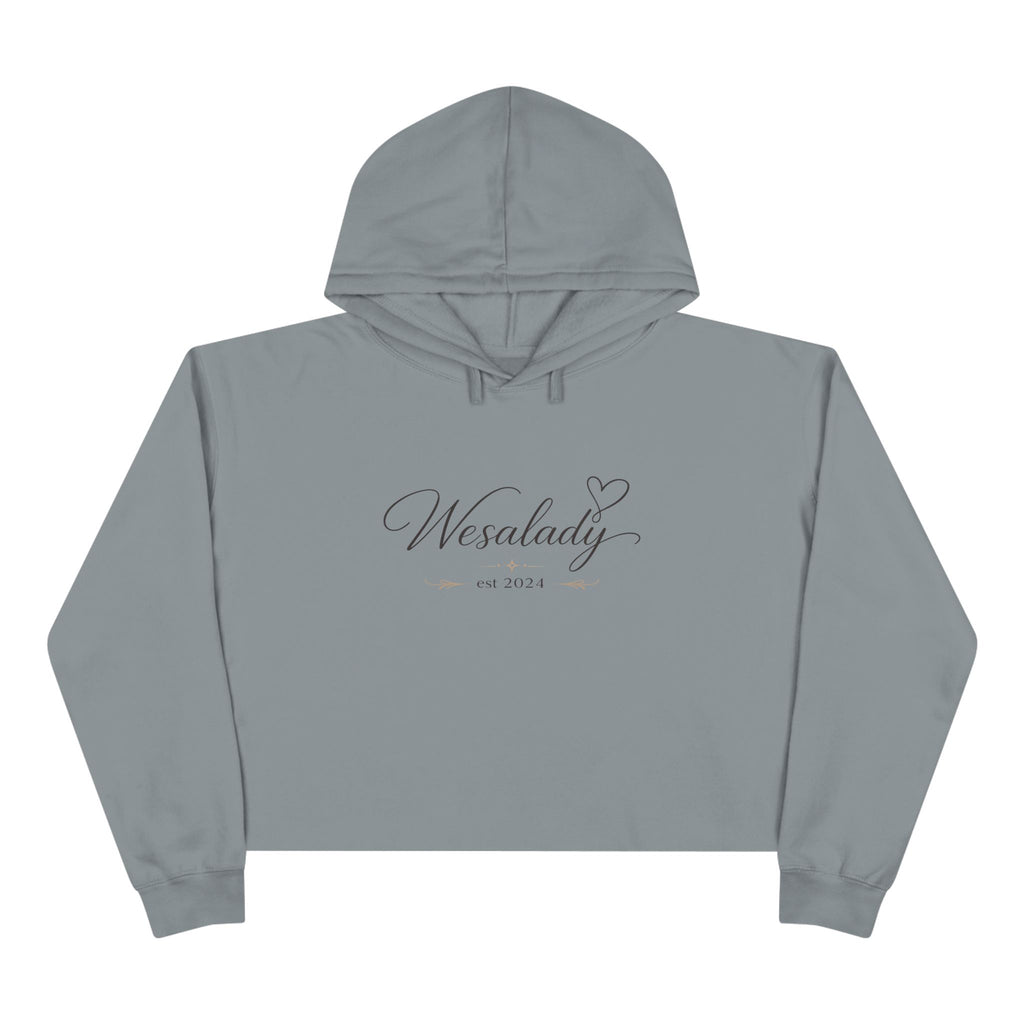Crop Hoodie — 'Wesalady' Script Cropped Hoodie