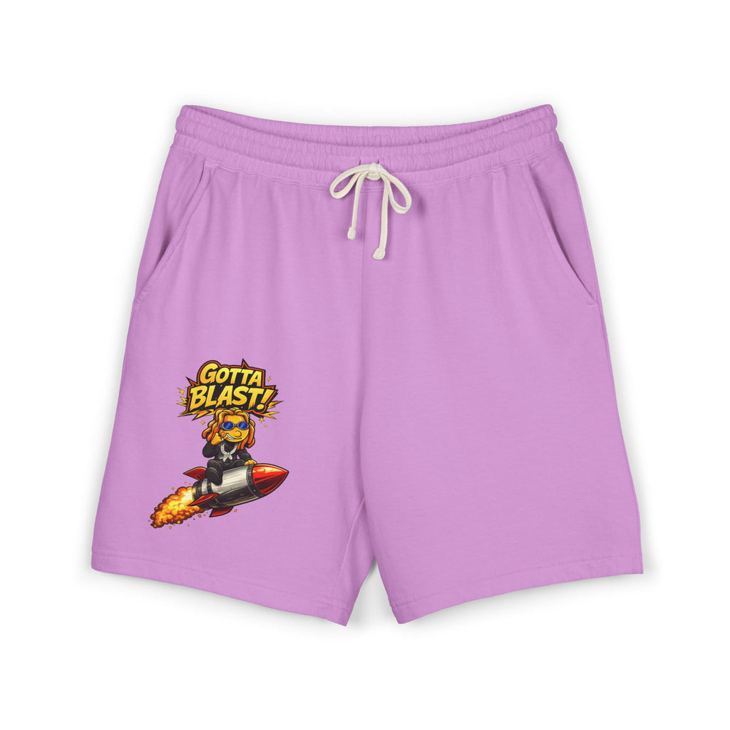 Gotta Blast Sweat Shorts — 'Gotta Blast!' Rocket Character Fleece Lounge Shorts