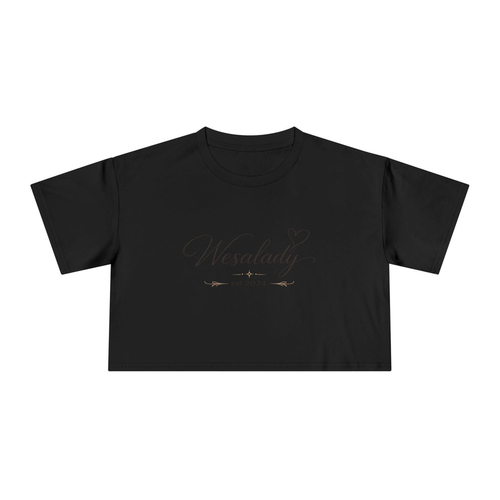 Crop Tee — "Wesalady est. 2024" Feminine Script Crop Top