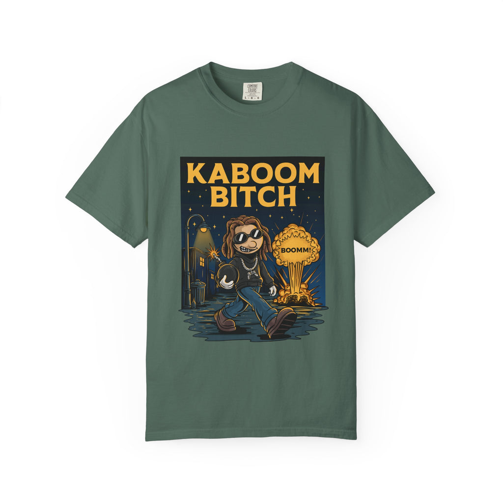 Kaboom Bitch T-Shirt — Vintage Cartoon Explosion Graphic Tee