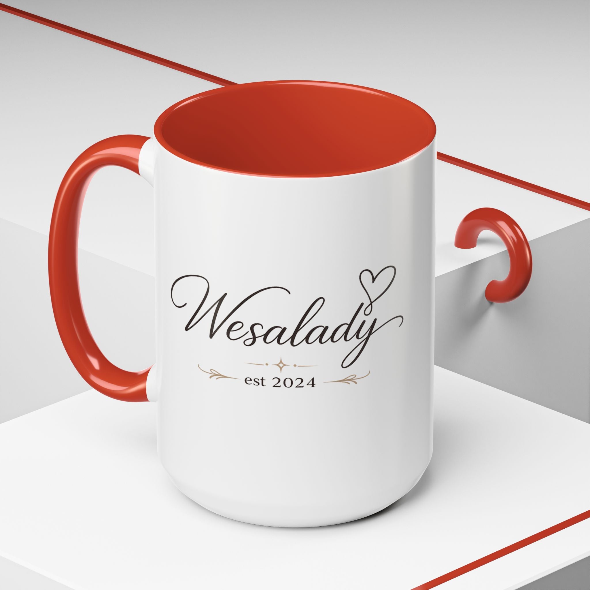 Wesalady Est. 2024 Accent Coffee Mug