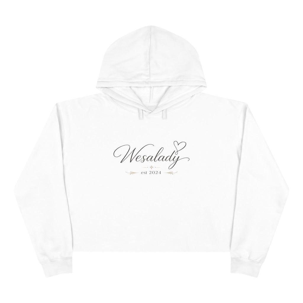 Crop Hoodie — 'Wesalady' Script Cropped Hoodie