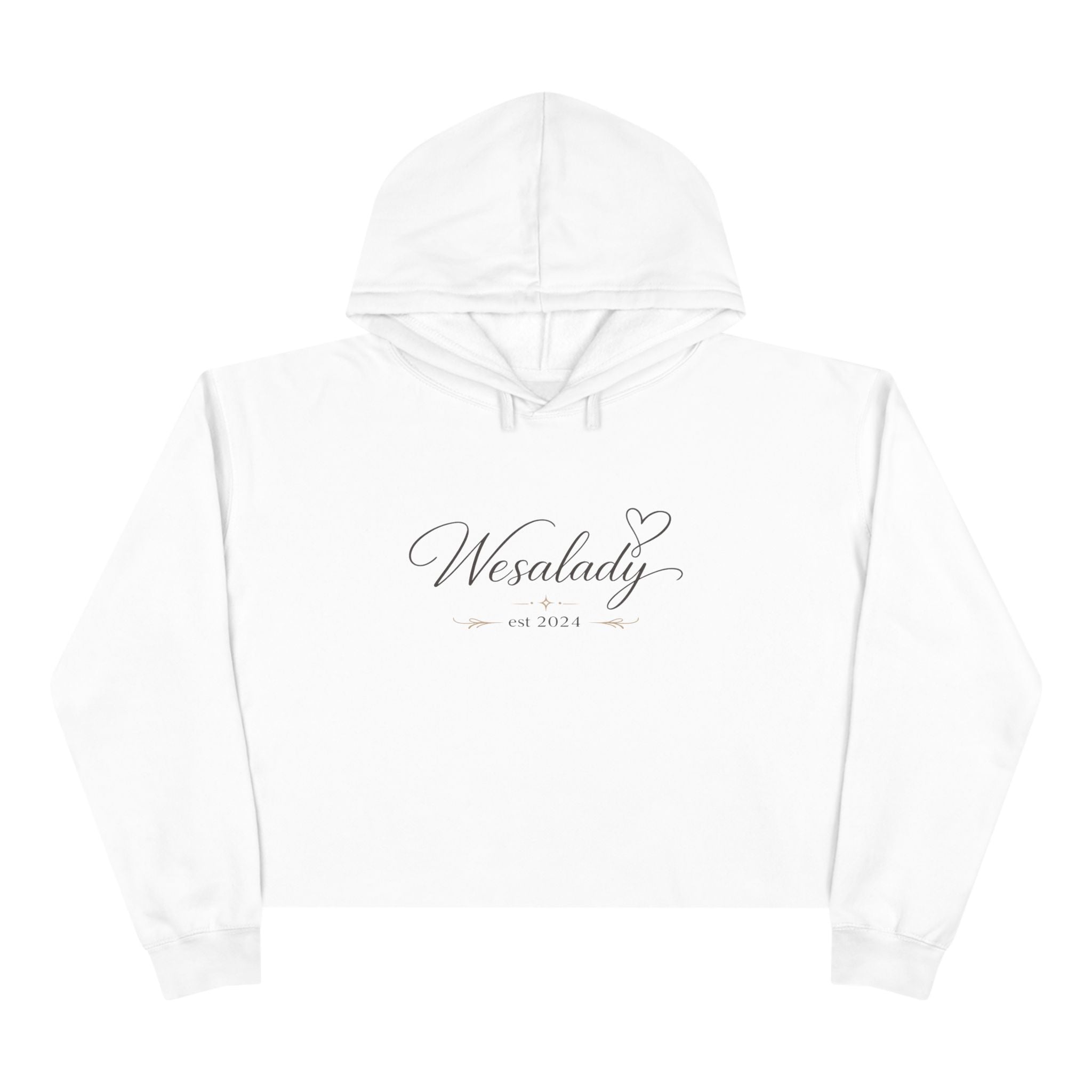 Crop Hoodie — 'Wesalady' Script Cropped Hoodie