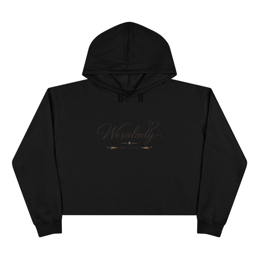 Crop Hoodie — 'Wesalady' Script Cropped Hoodie