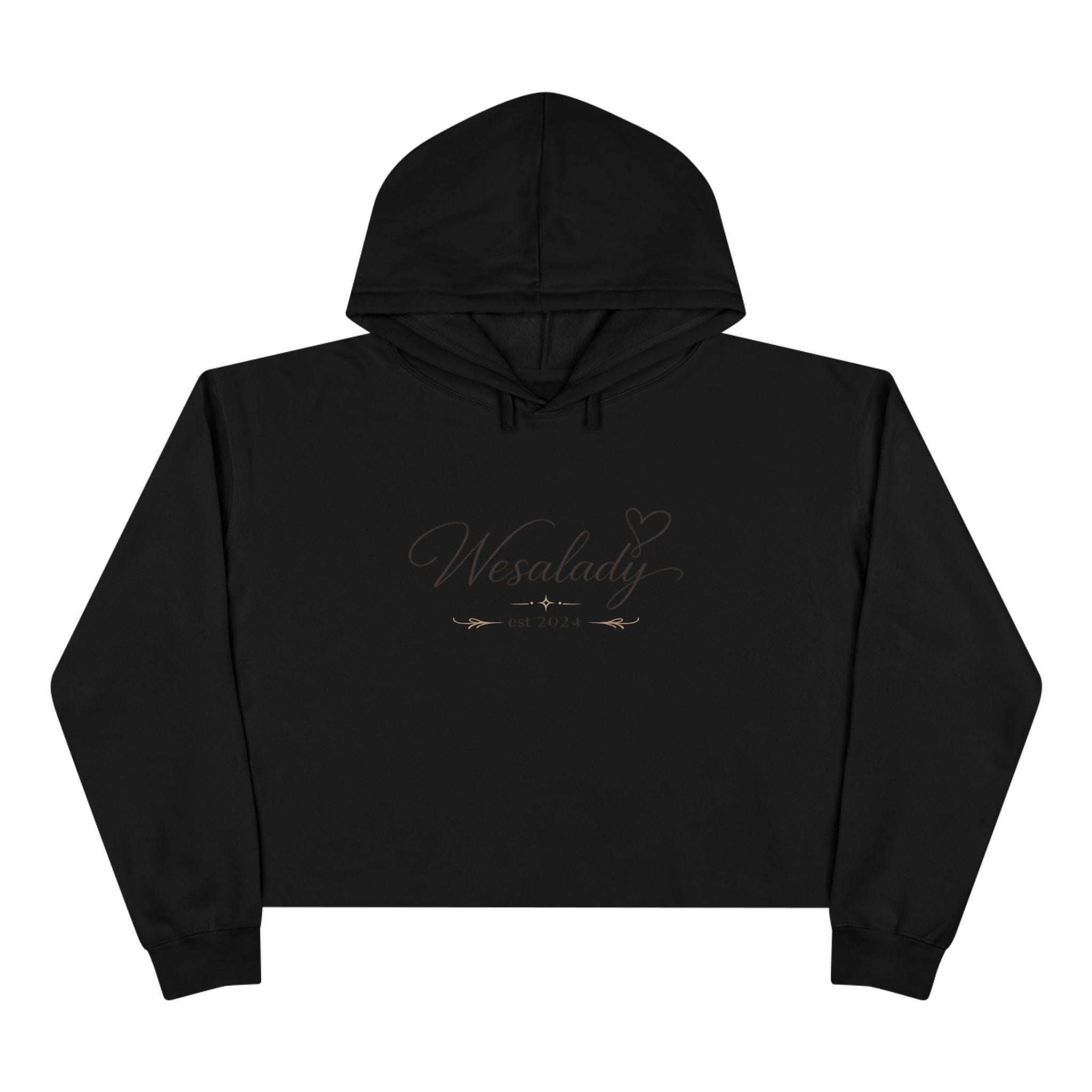 Crop Hoodie — 'Wesalady' Script Cropped Hoodie