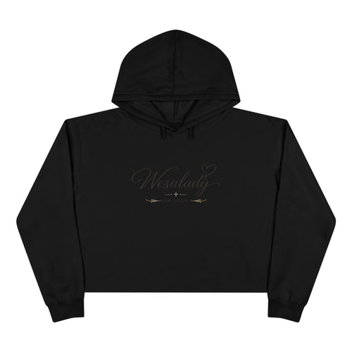 Crop Hoodie — 'Wesalady' Script Cropped Hoodie