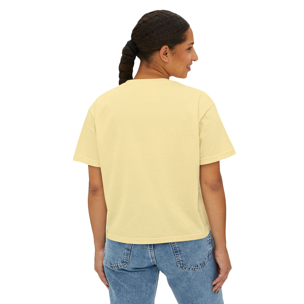 WesaLady Kaboom Bitch Graphic Tee — Women's Boxy Crop Top