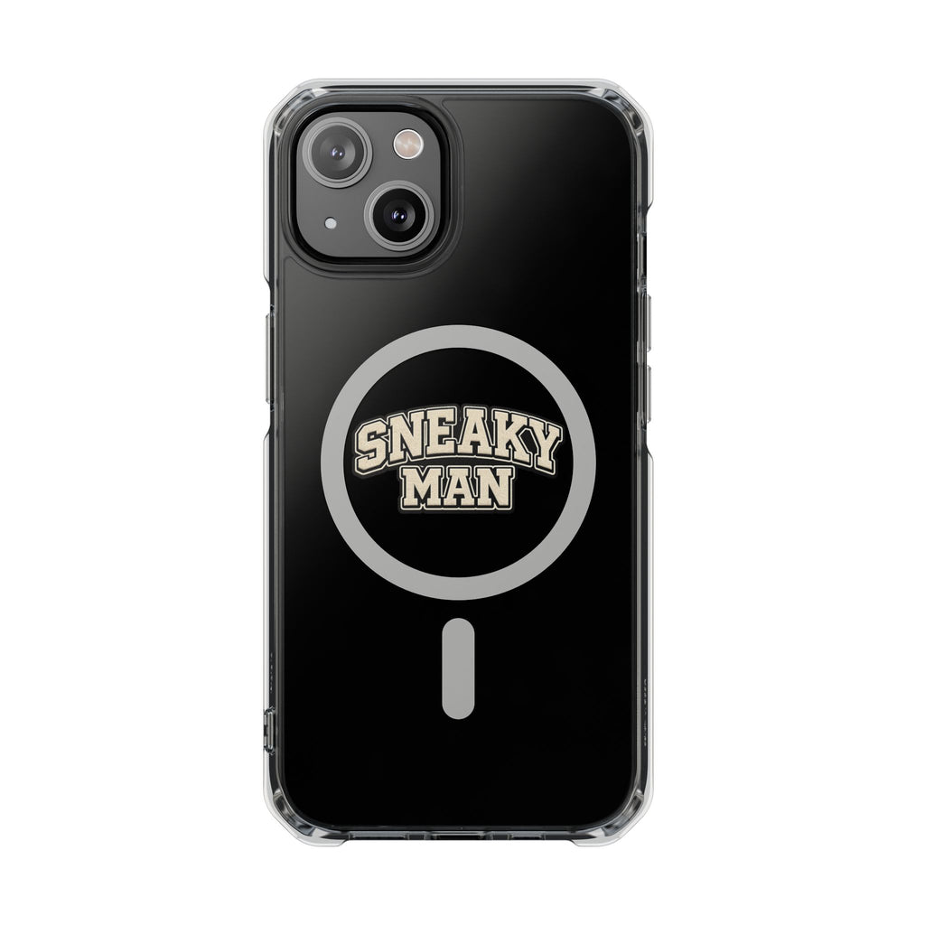 Sneaky Man Magnetic Clear iPhone Case — Clear MagSafe Compatible Protective Case