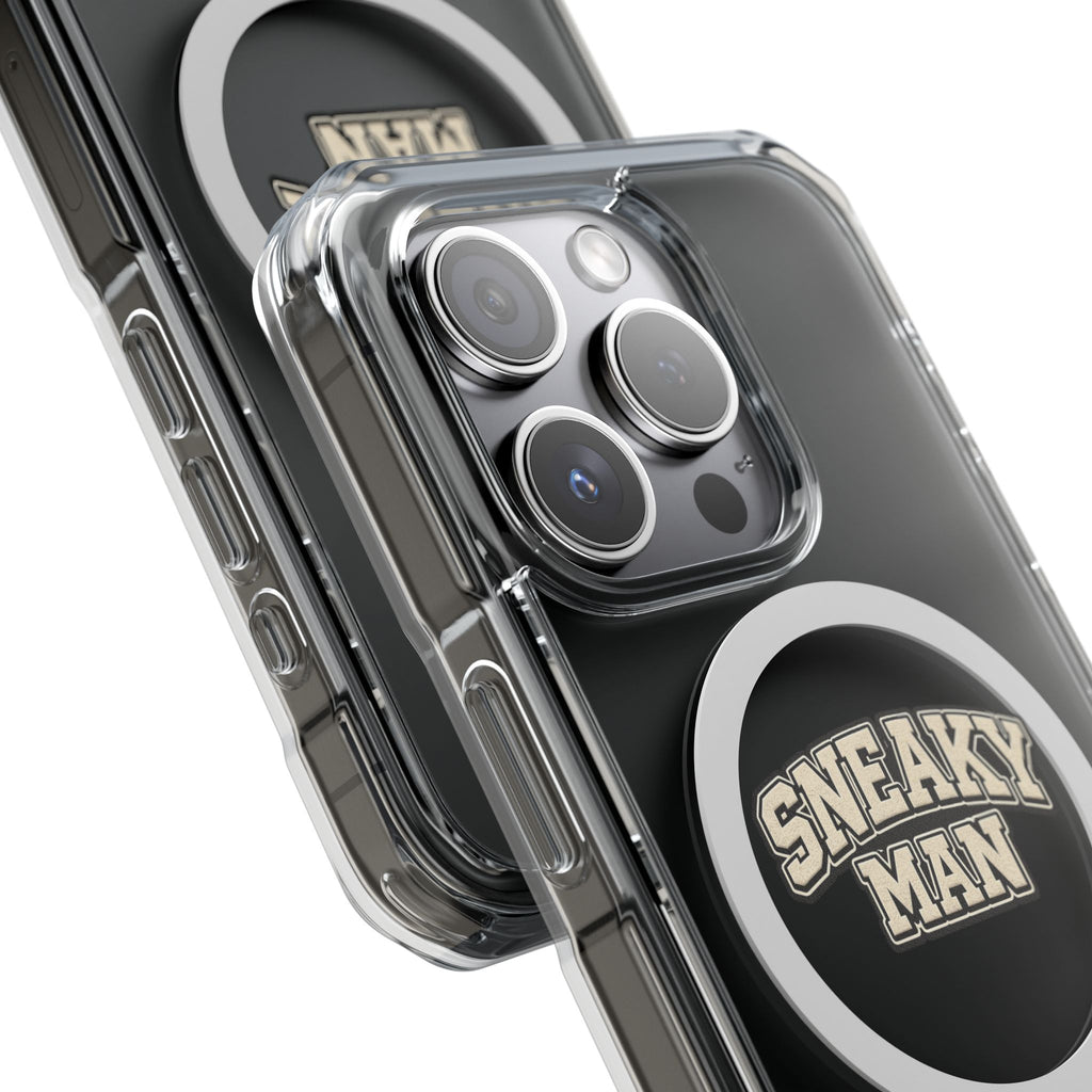 Sneaky Man Magnetic Clear iPhone Case — Clear MagSafe Compatible Protective Case