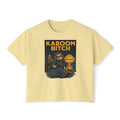 WesaLady Kaboom Bitch Graphic Tee — Women's Boxy Crop Top