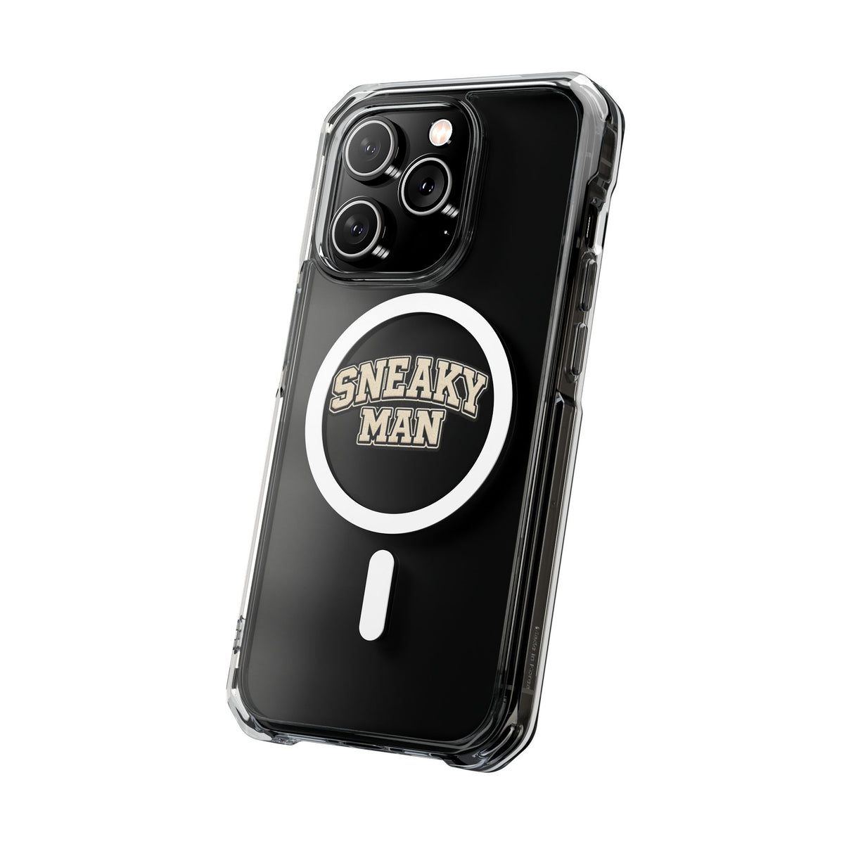 Sneaky Man Magnetic Clear iPhone Case — Clear MagSafe Compatible Protective Case