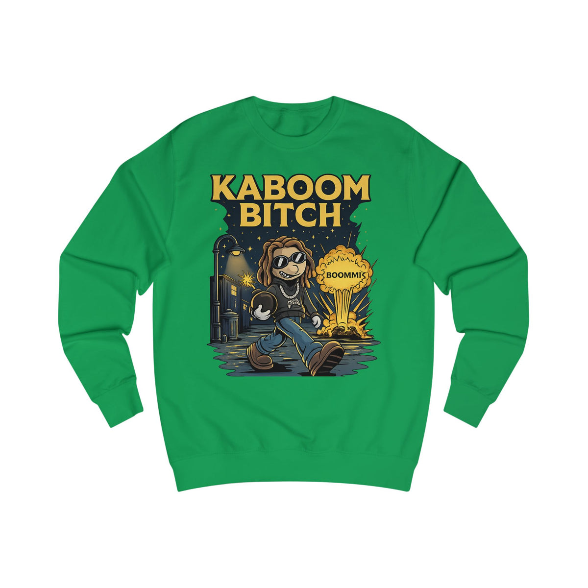 Kaboom Bitch Sweatshirt — Gamer Explosion Graphic Crewneck