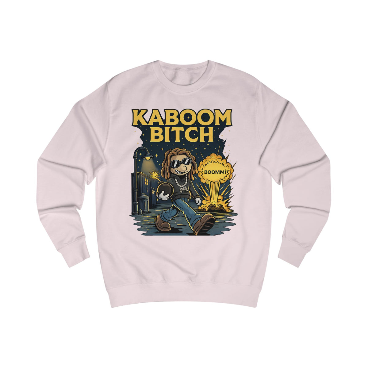 Kaboom Bitch Sweatshirt — Gamer Explosion Graphic Crewneck