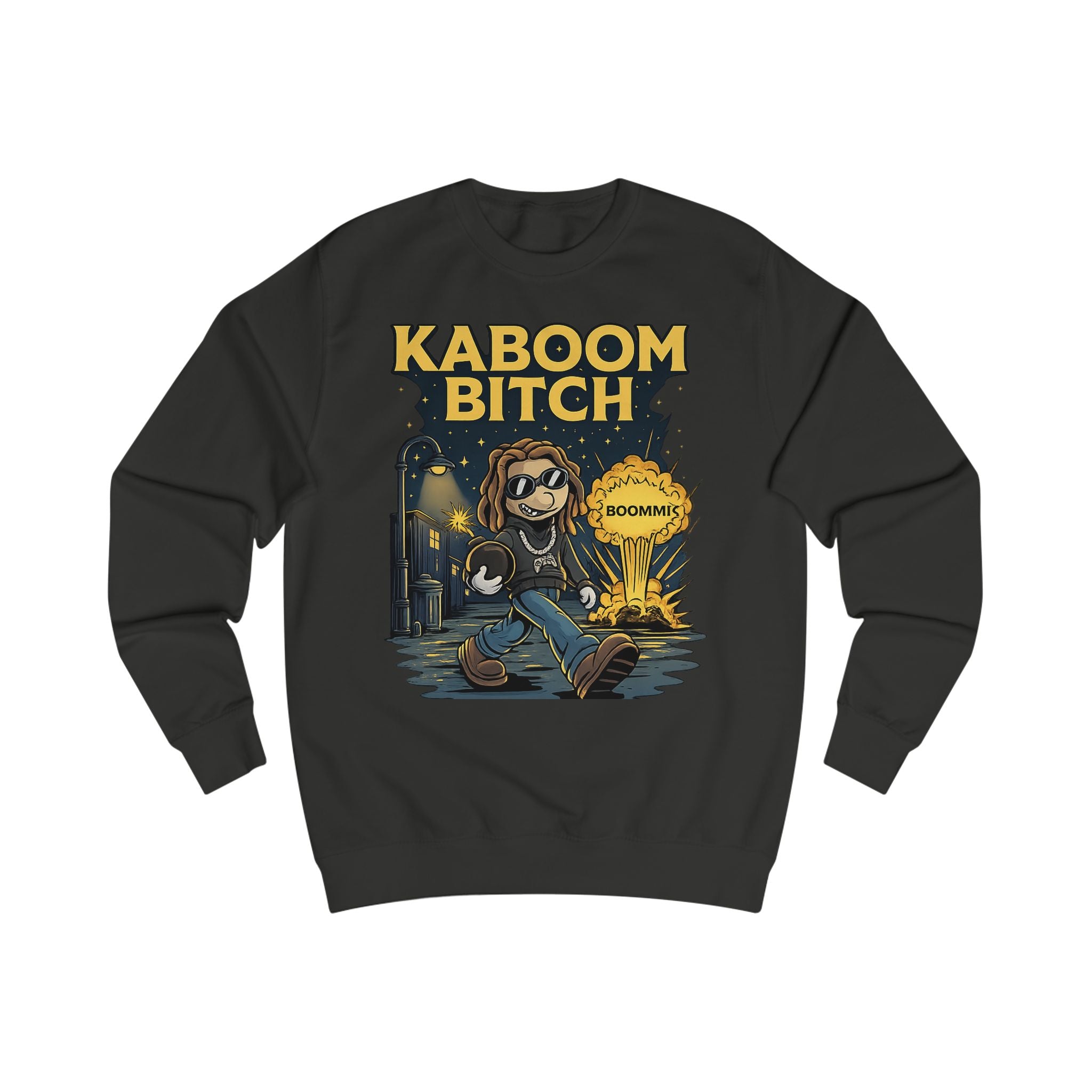 Kaboom Bitch Sweatshirt — Gamer Explosion Graphic Crewneck