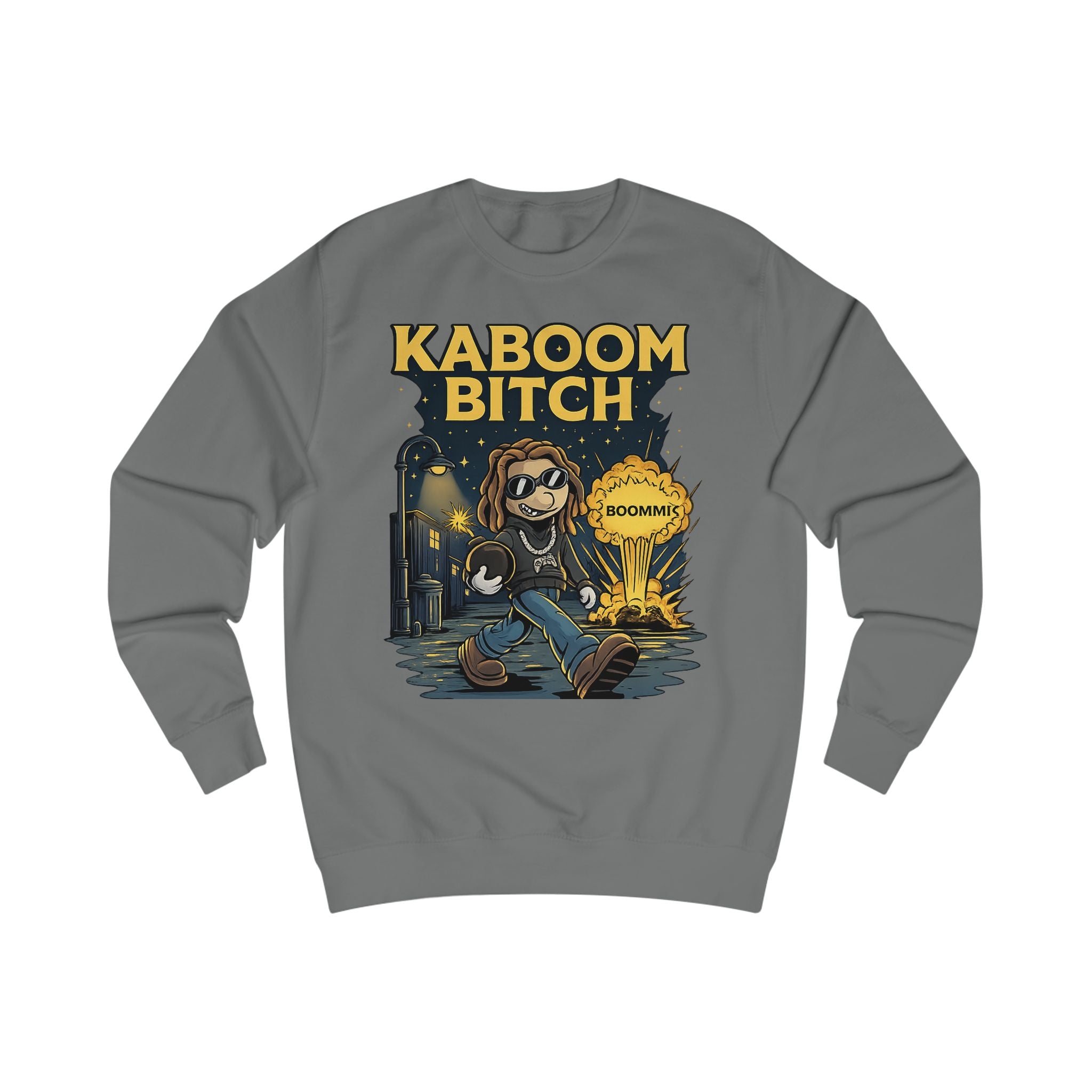 Kaboom Bitch Sweatshirt — Gamer Explosion Graphic Crewneck