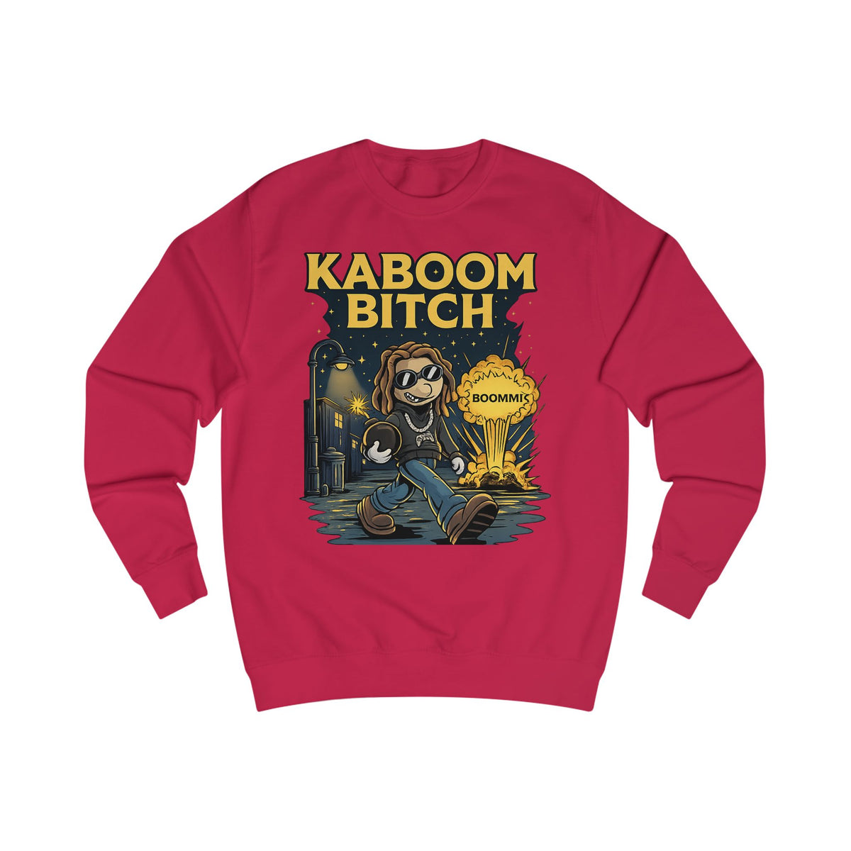 Kaboom Bitch Sweatshirt — Gamer Explosion Graphic Crewneck