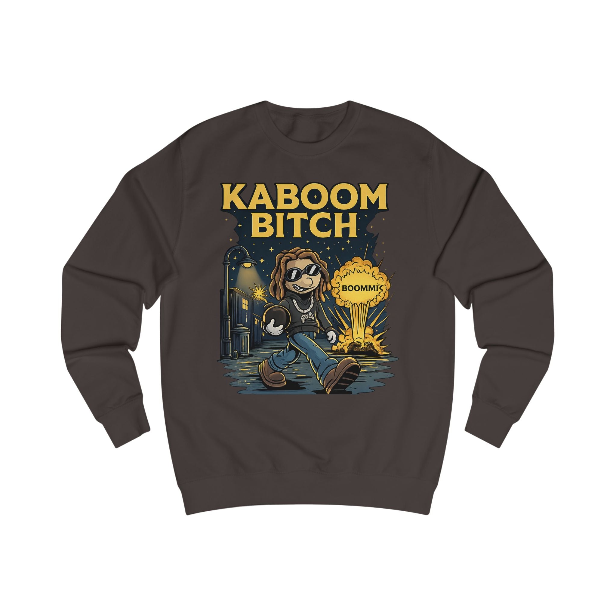 Kaboom Bitch Sweatshirt — Gamer Explosion Graphic Crewneck