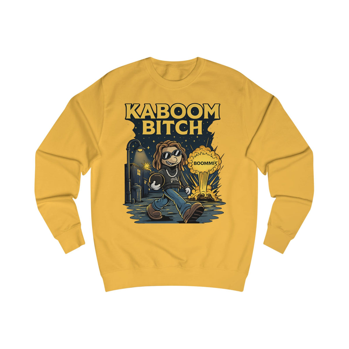Kaboom Bitch Sweatshirt — Gamer Explosion Graphic Crewneck
