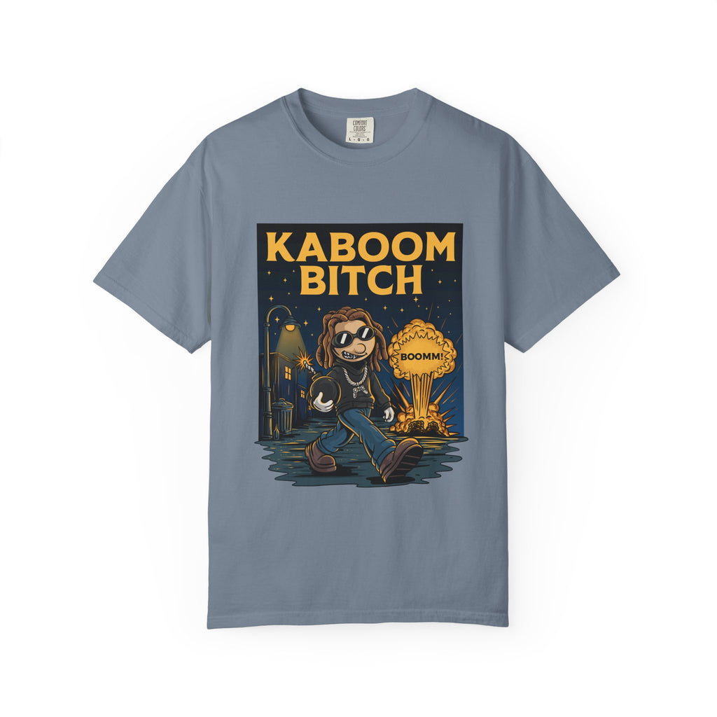 Kaboom Bitch T-Shirt — Vintage Cartoon Explosion Graphic Tee