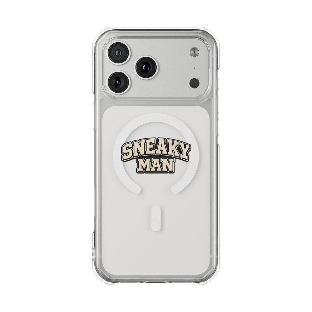 Sneaky Man Magnetic Clear iPhone Case — Clear MagSafe Compatible Protective Case